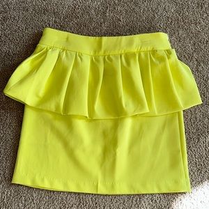 Lime yellow/green skirt